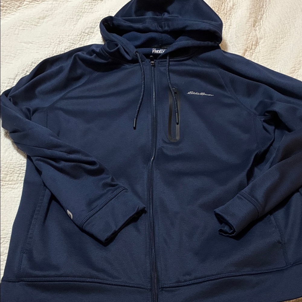Eddie Bauer Dark Blue Full-Zip Hoodie